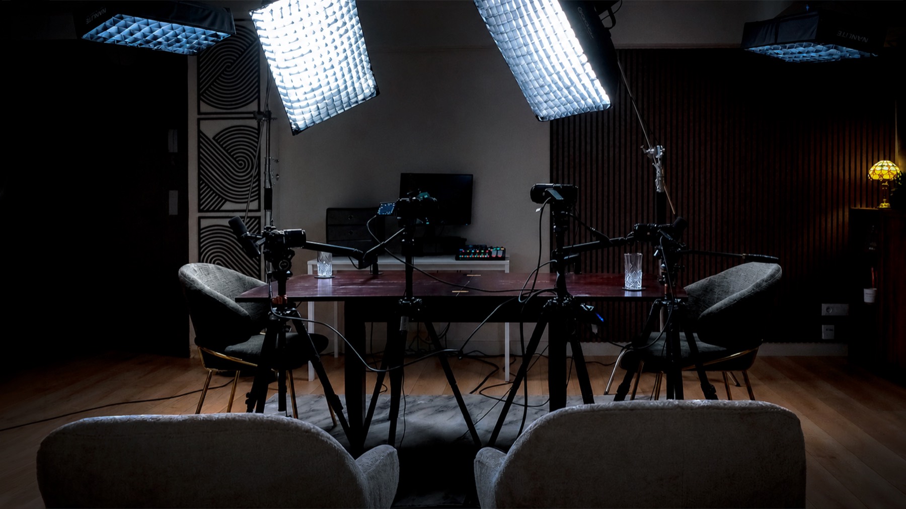 El set de grabación de Zoom Out